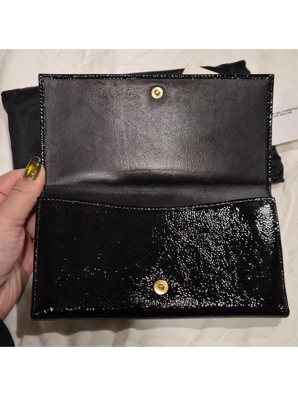 Yves Saint Laurent Black and Gold Wallet - Picture 6 of 9